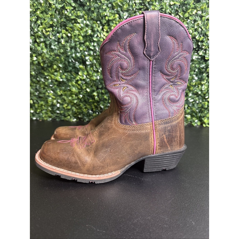 Dan Post size 3 youth D Majesty Leather Square Toe Boots DPC2947